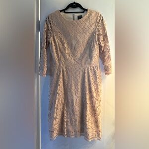 Gabby Skye - 3D lace neutral color Timeless Dress